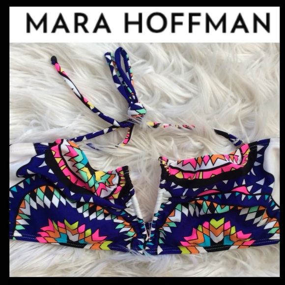 ⭐️SALE⭐️NWOT⭐️HP⭐️ Mara Hoffman Pow Wow V Bikini Top - Picture 5 of 9